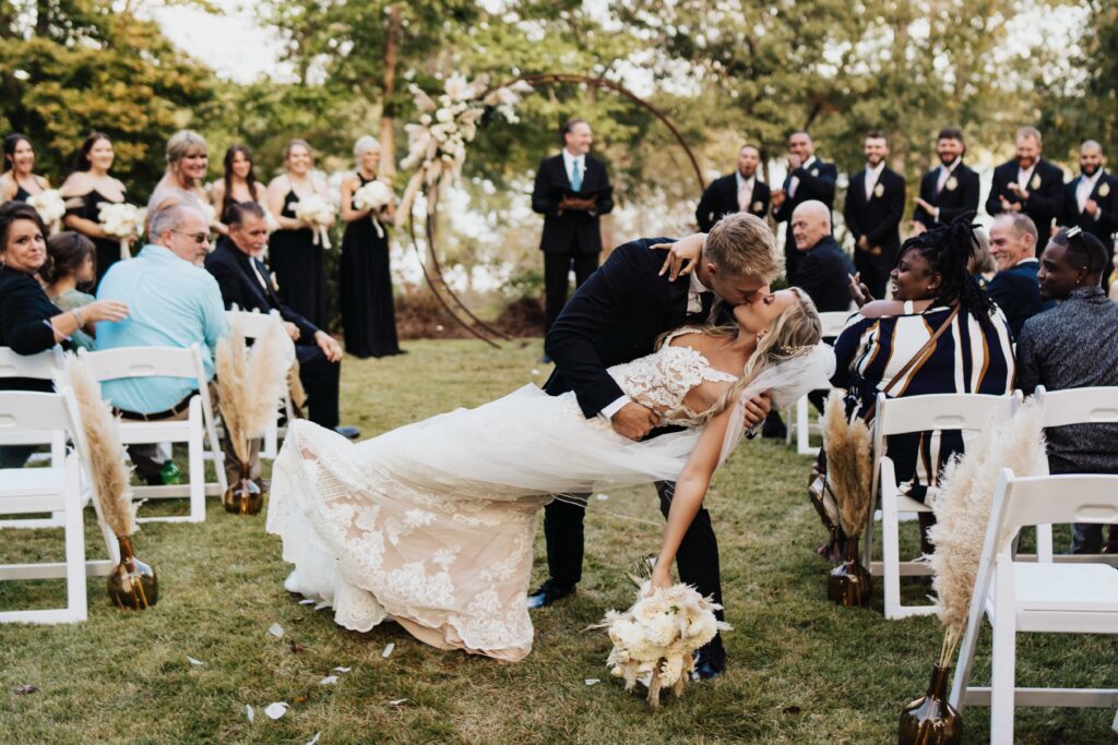 Bride and Groom at The River at Club Blanton