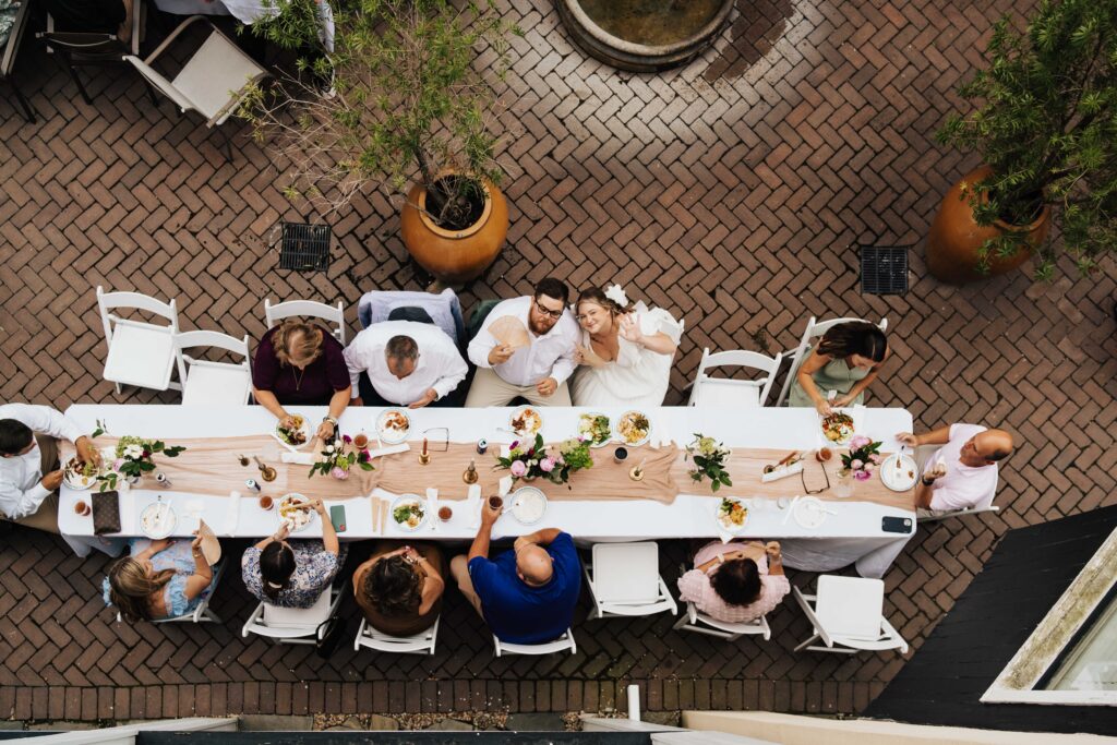 intimate wedding reception