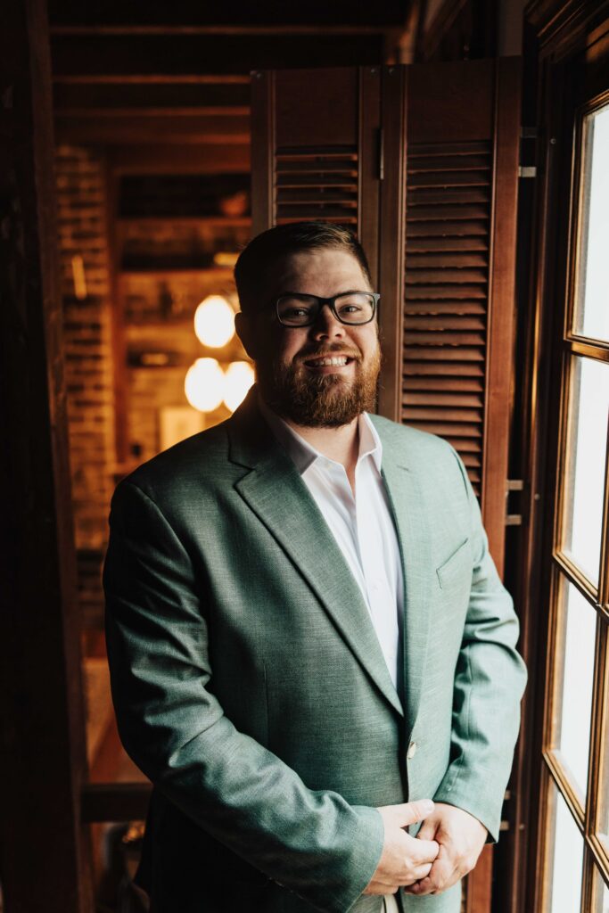 Groom portrait in Savannah Georgia
