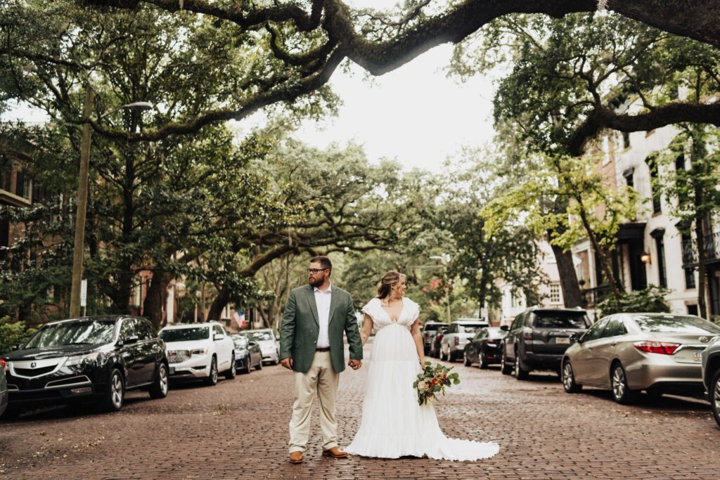 the most beautiful street in america wedding portraits